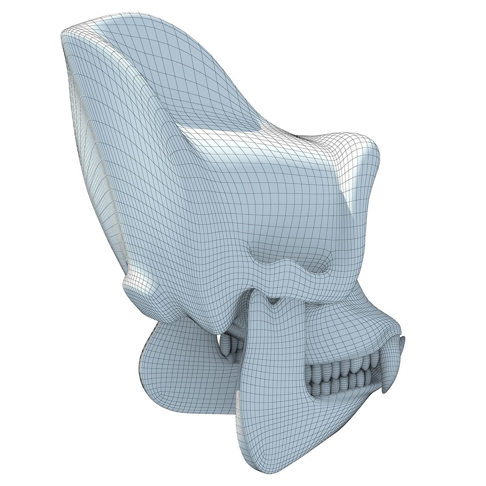 Realistic Gorilla Skull  3D model_10