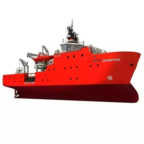 Grampian Defiance Emergency Response Rescue Vessel 3D model
