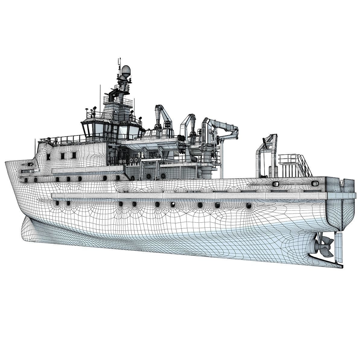 Grampian Defiance Emergency Response Rescue Vessel 3D model_17