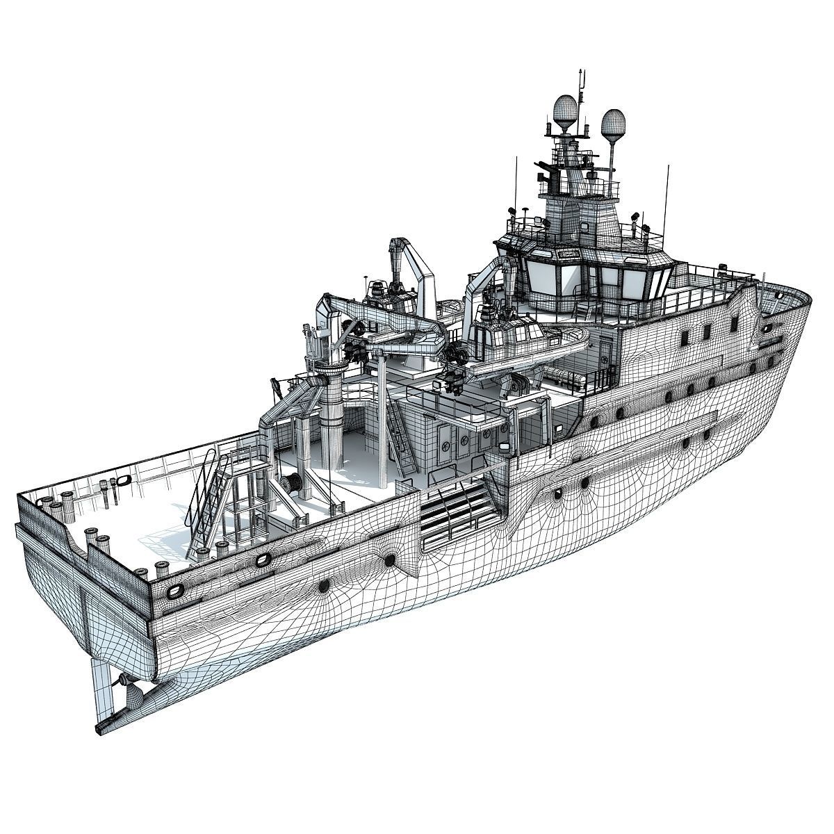 Grampian Defiance Emergency Response Rescue Vessel 3D model_16