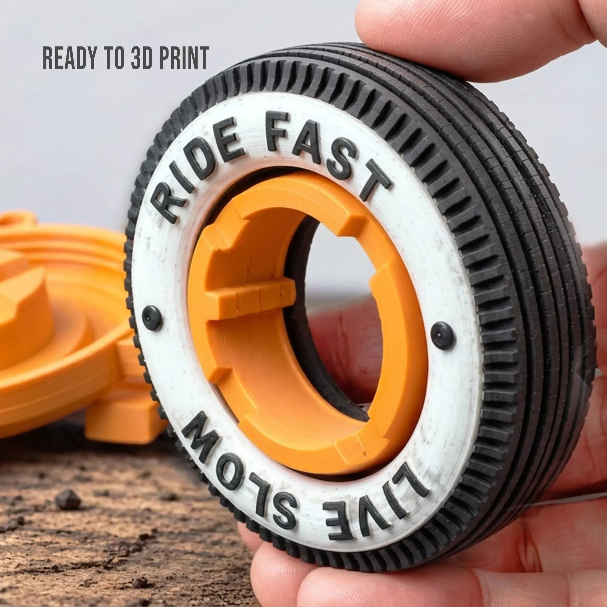 Wheel Mold Set RC Rat and Hot Rod Whitewall Tires STL 3D print model