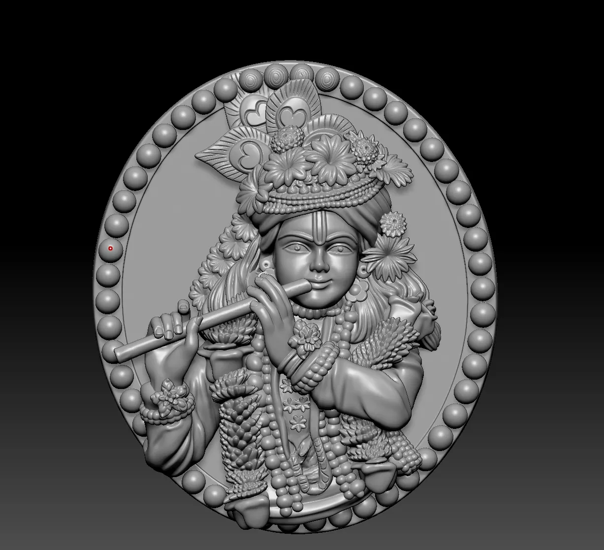 Lord Krishna Playing Flute 3D print model