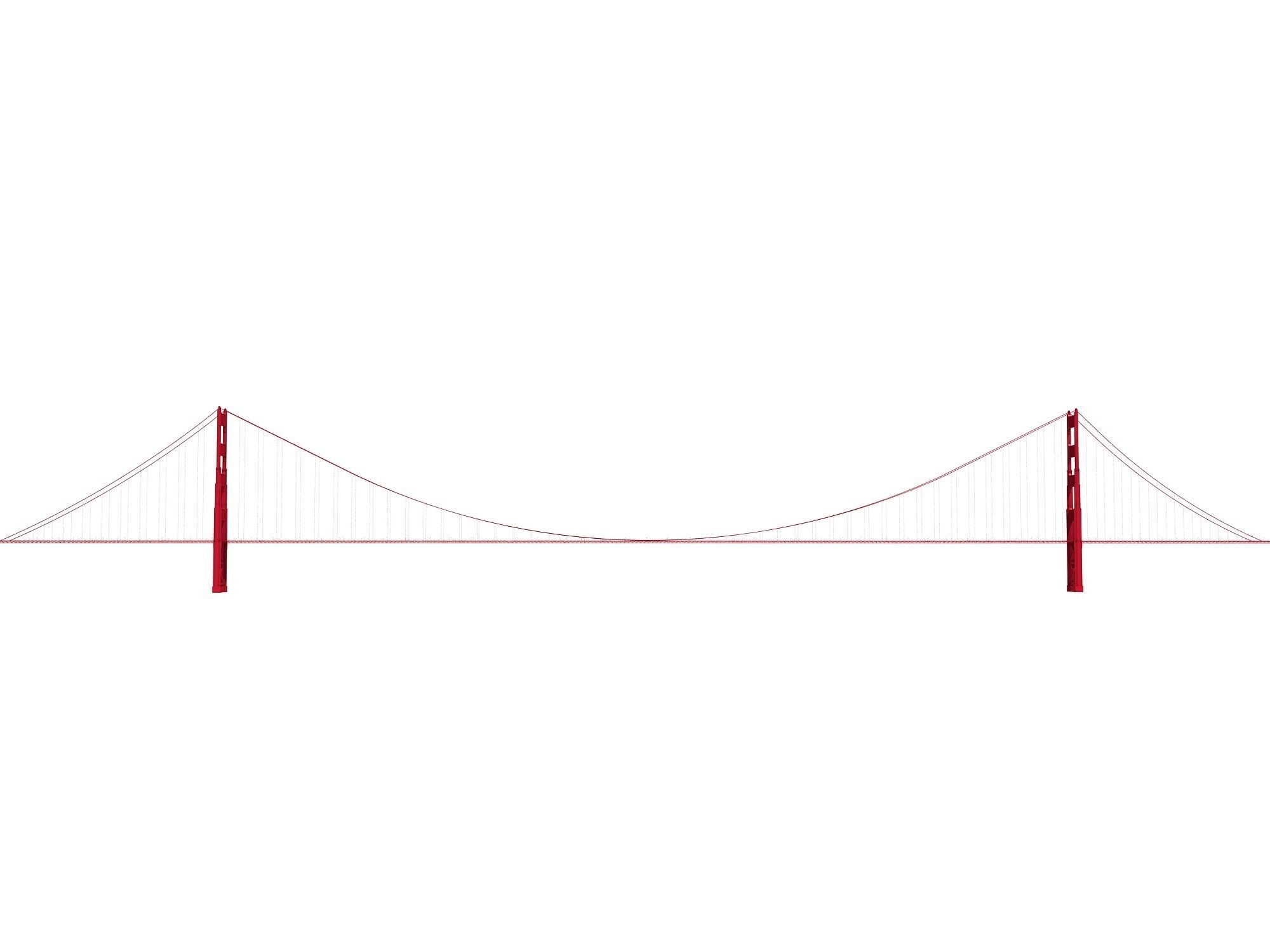 Golden Gate Bridge 3D model_11