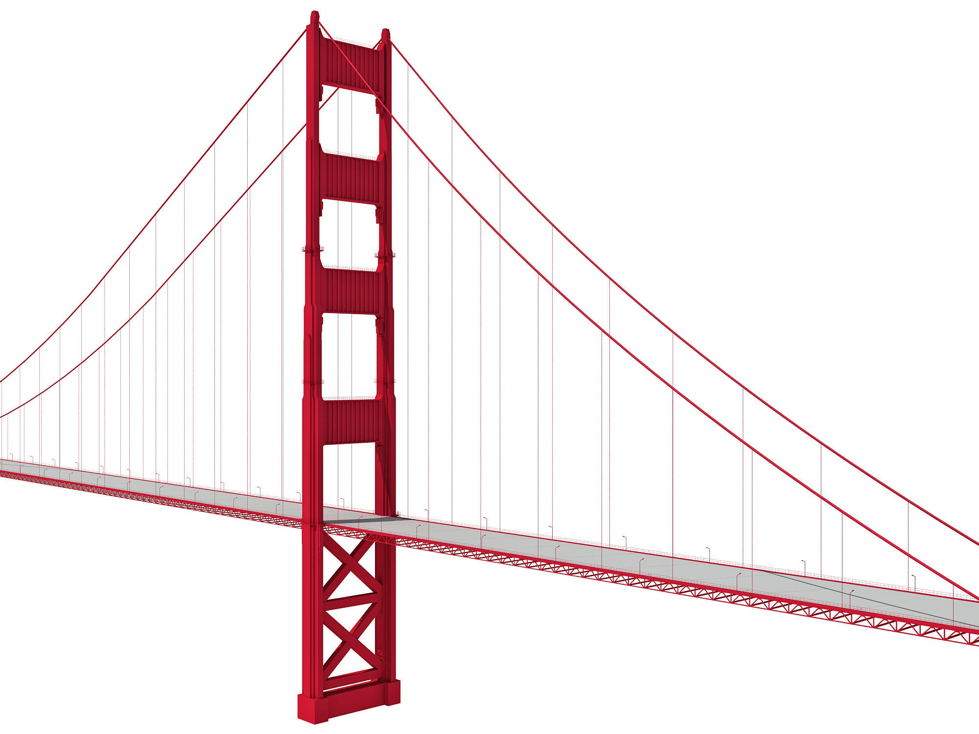 Golden Gate Bridge 3D model_3