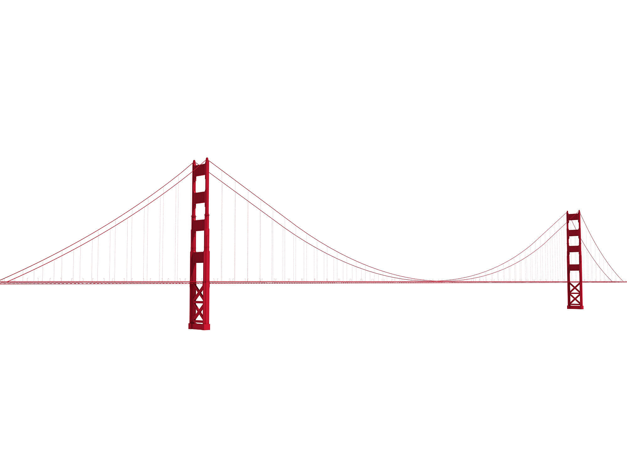 Golden Gate Bridge 3D model_10