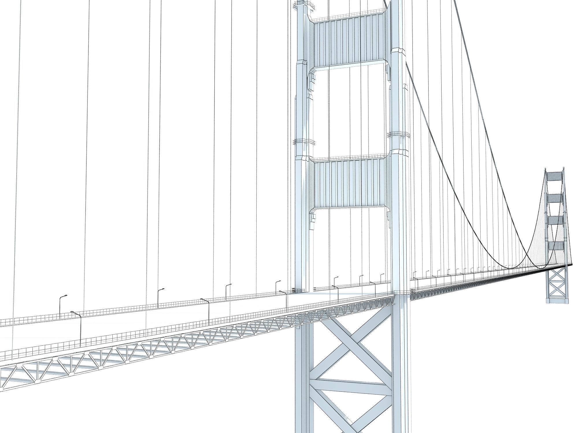 Golden Gate Bridge 3D model_15