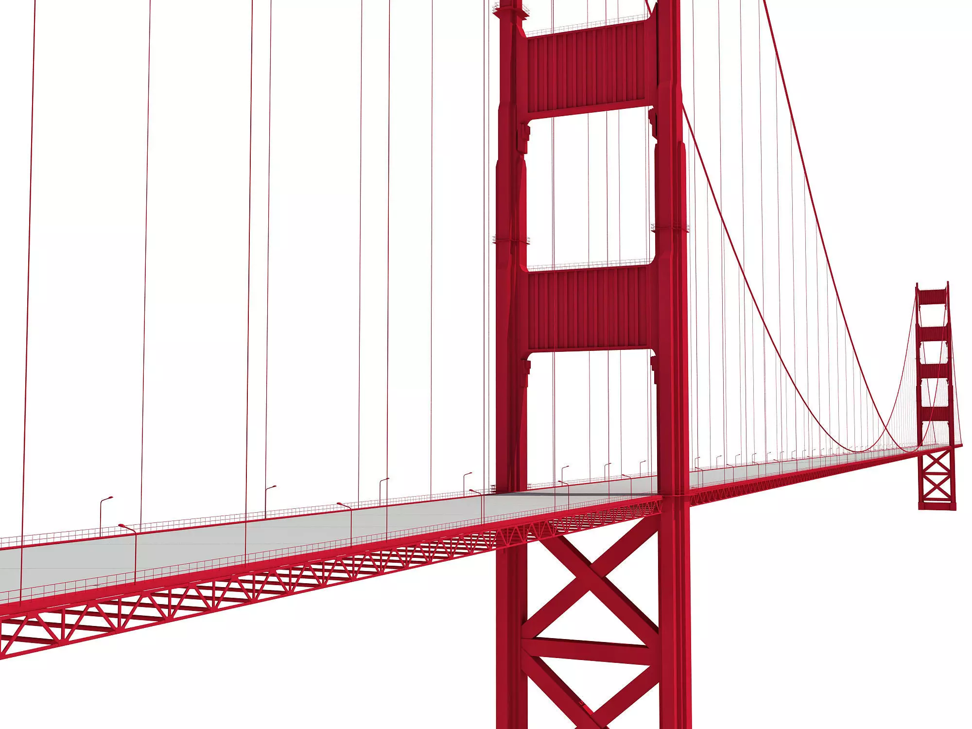 Golden Gate Bridge 3D model_0