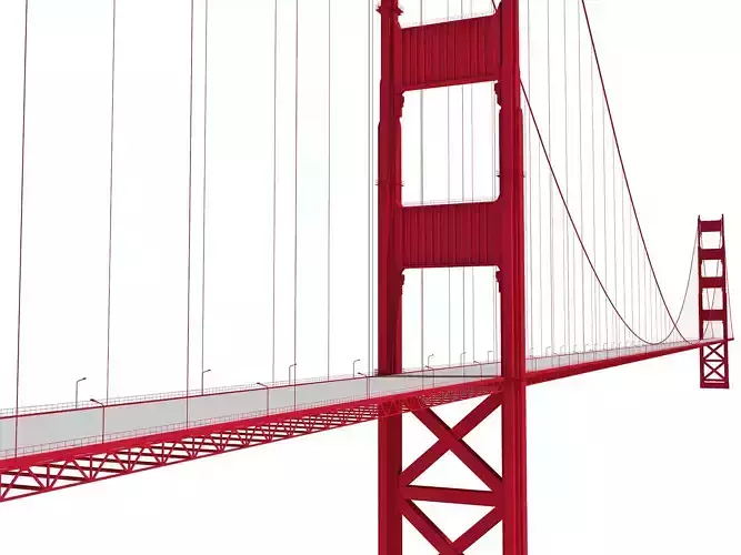 Golden Gate Bridge 3D model