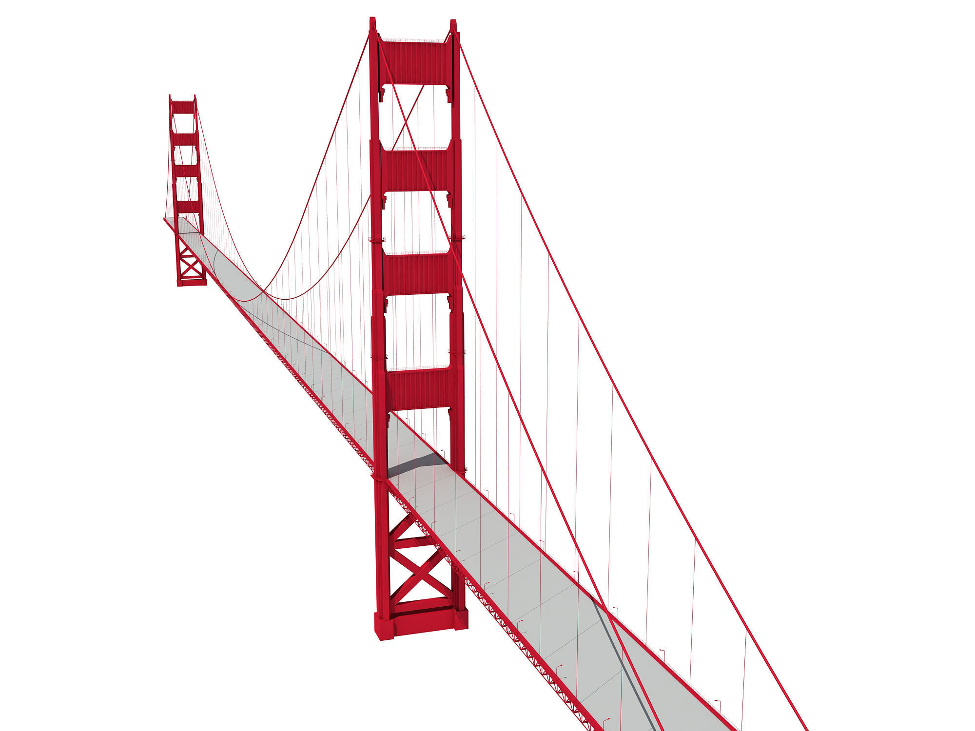 Golden Gate Bridge 3D model_5