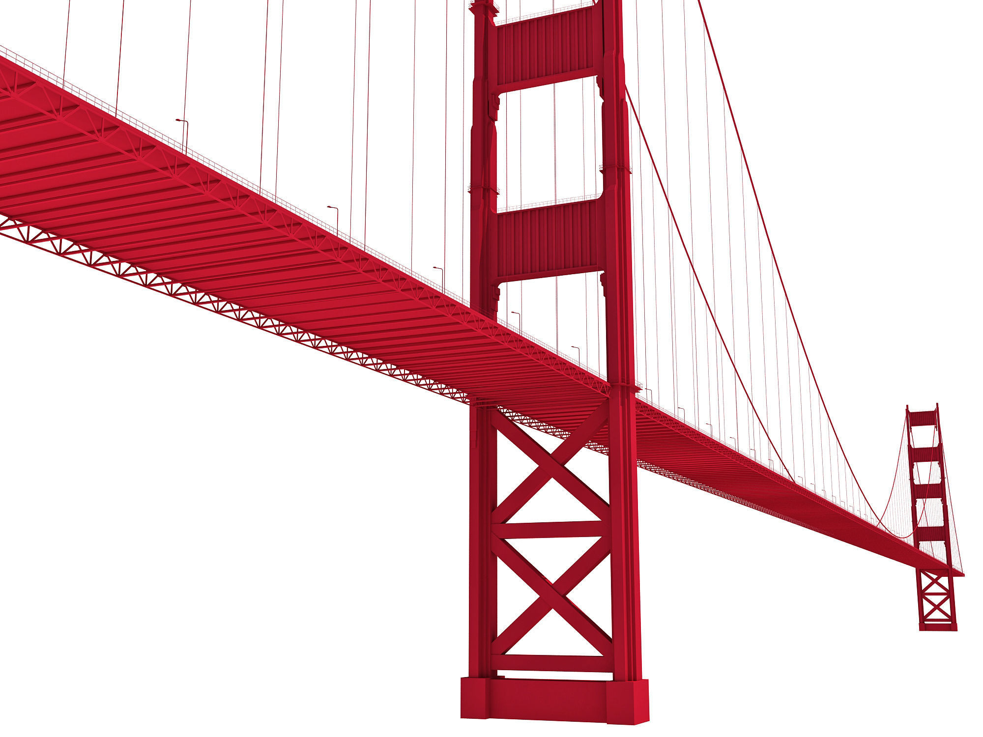 Golden Gate Bridge 3D model_1
