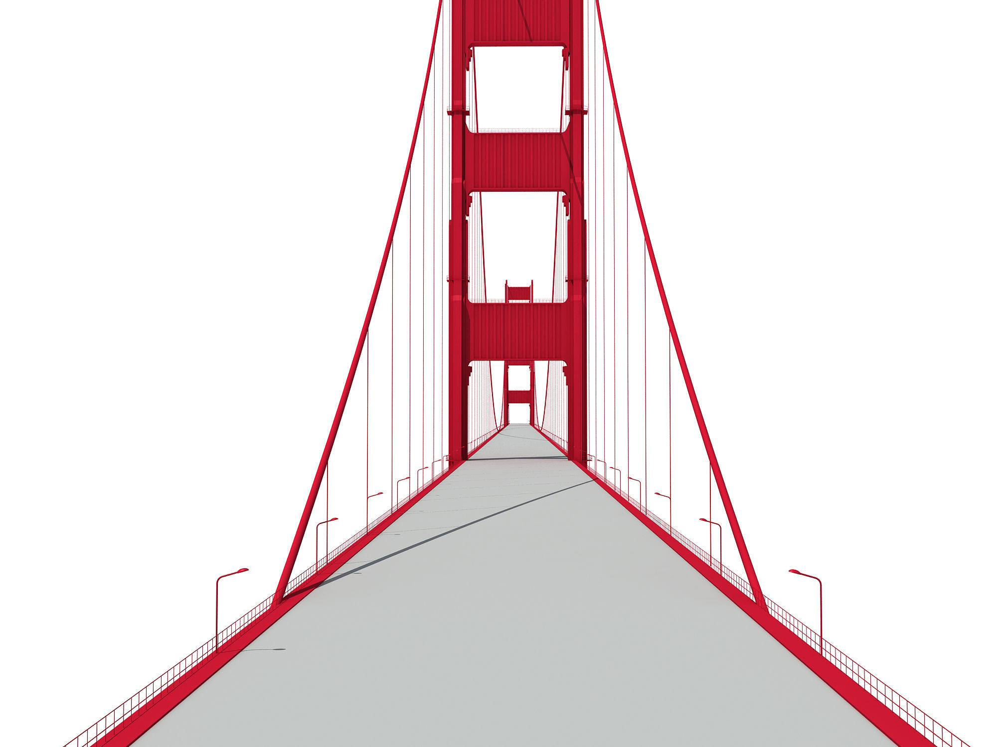 Golden Gate Bridge 3D model_2