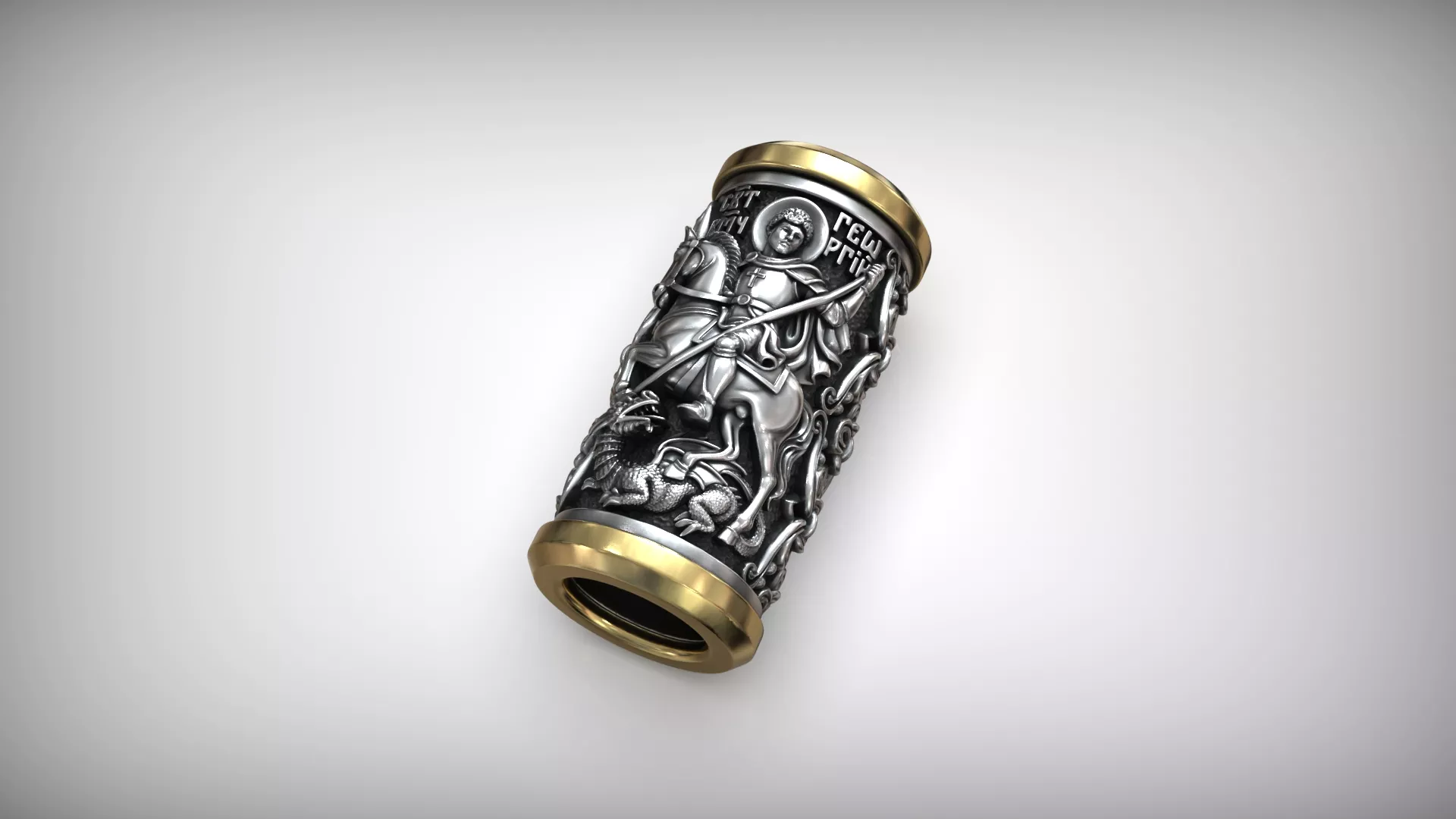 Saint George the Victory Bearer Orthodox Christian Bracelet Bead 3D print model