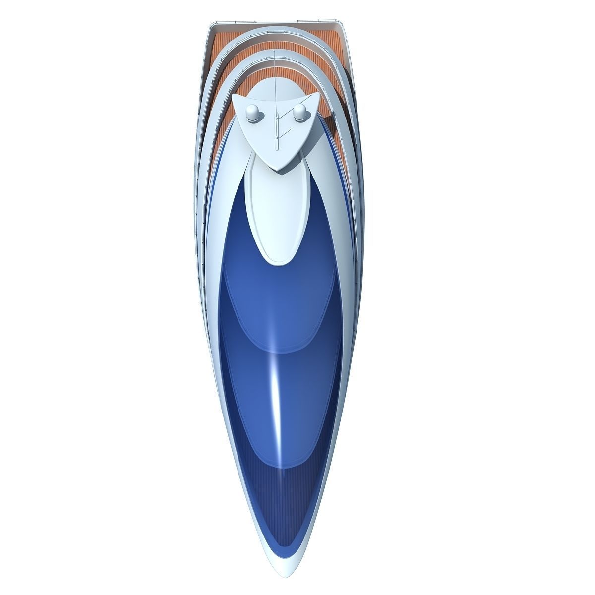 Futuristic Luxury Yacht 3 3D model_11