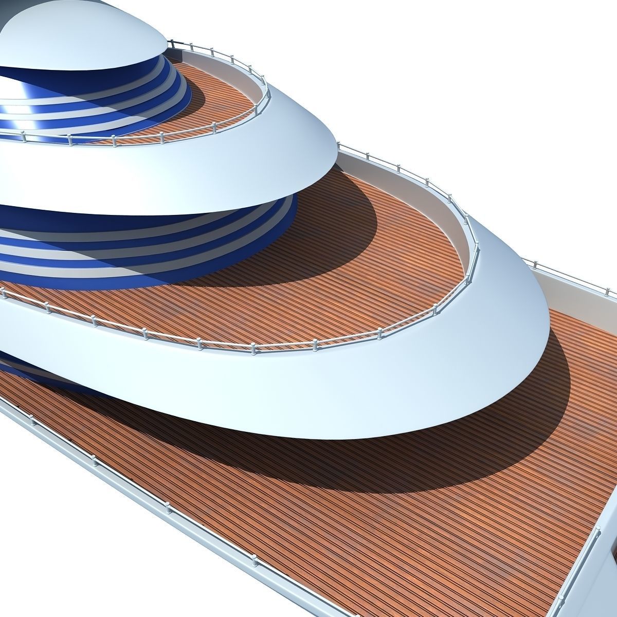 Futuristic Luxury Yacht 3 3D model_9