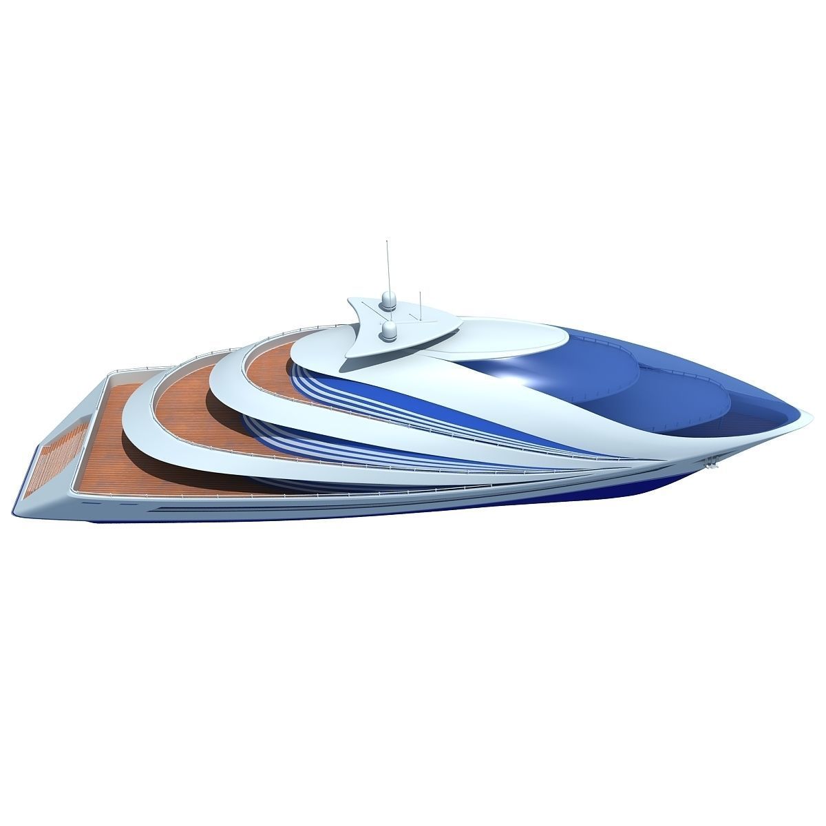 Futuristic Luxury Yacht 3 3D model_5