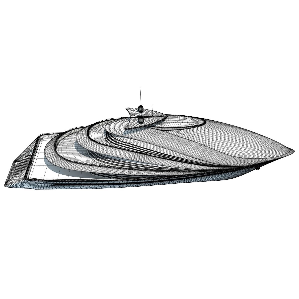 Futuristic Luxury Yacht 3 3D model_20
