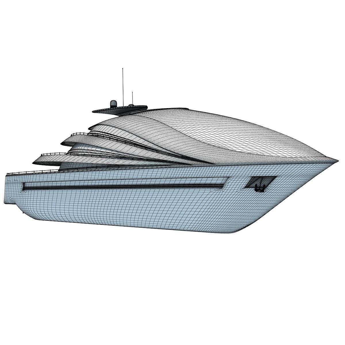Futuristic Luxury Yacht 3 3D model_17