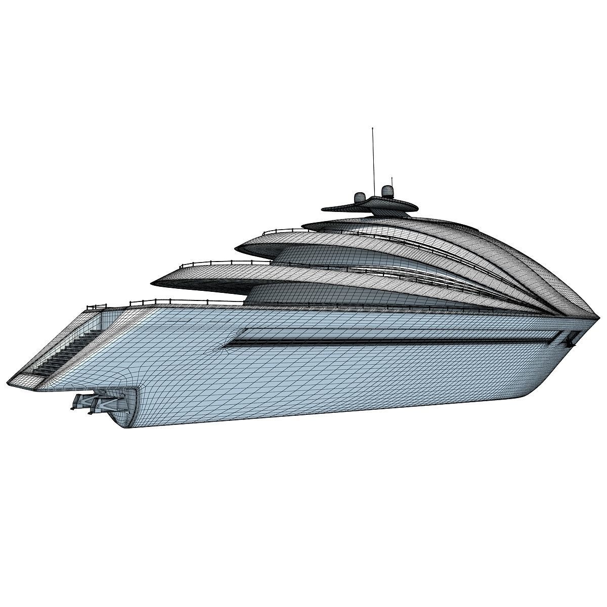 Futuristic Luxury Yacht 3 3D model_18