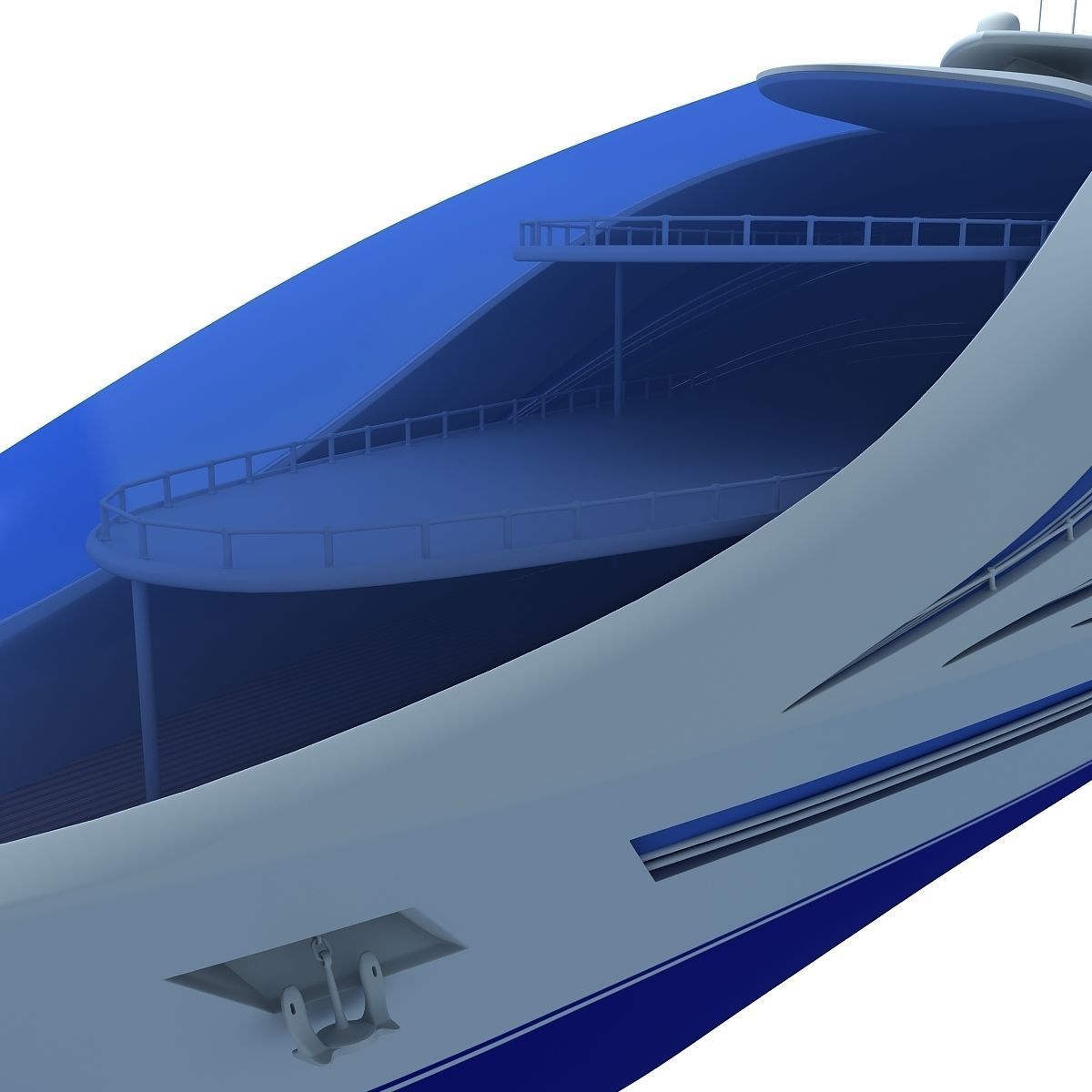 Futuristic Luxury Yacht 3 3D model_12
