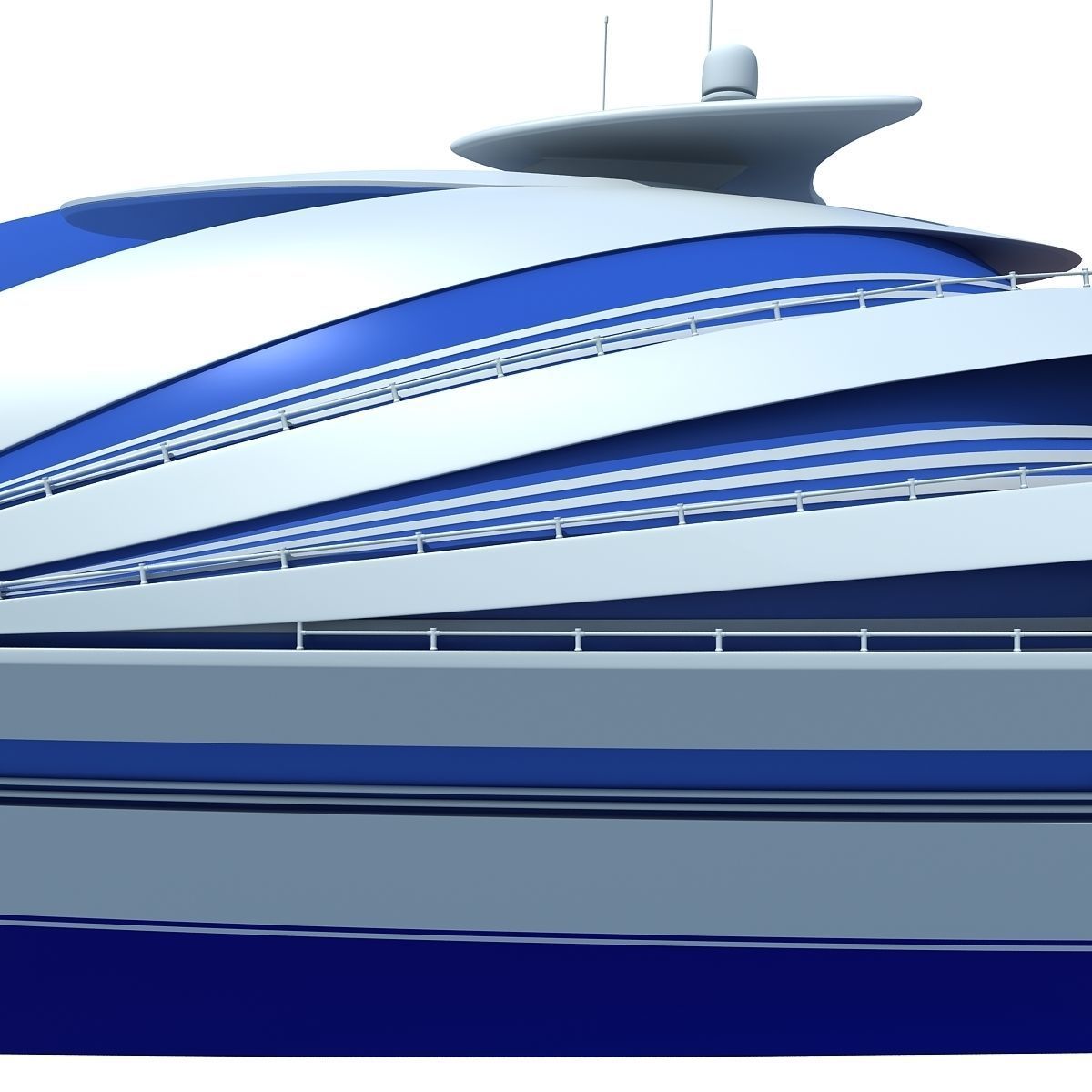 Futuristic Luxury Yacht 3 3D model_15