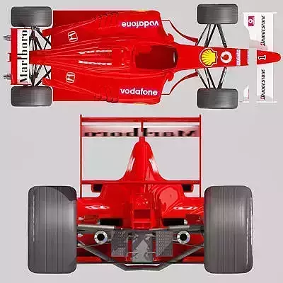Red Formula 1 3D model
