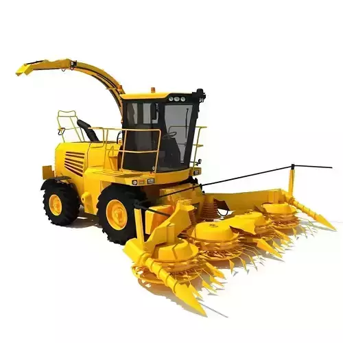 Yellow Forage Harvester 3D model