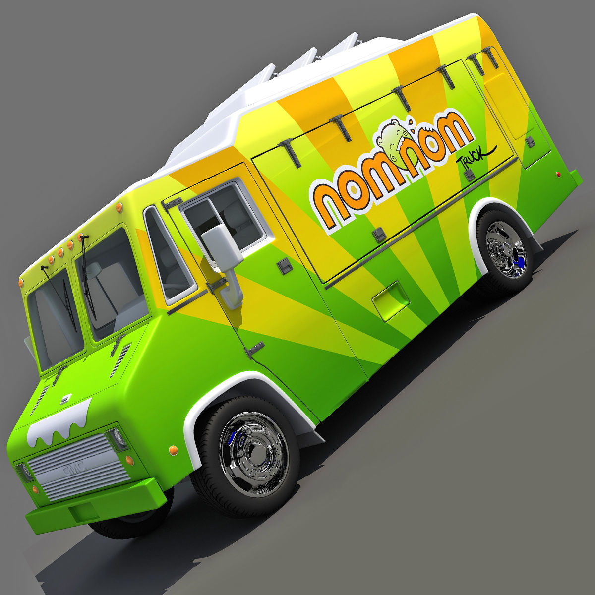 Set of 2 Food Trucks 3D model_19