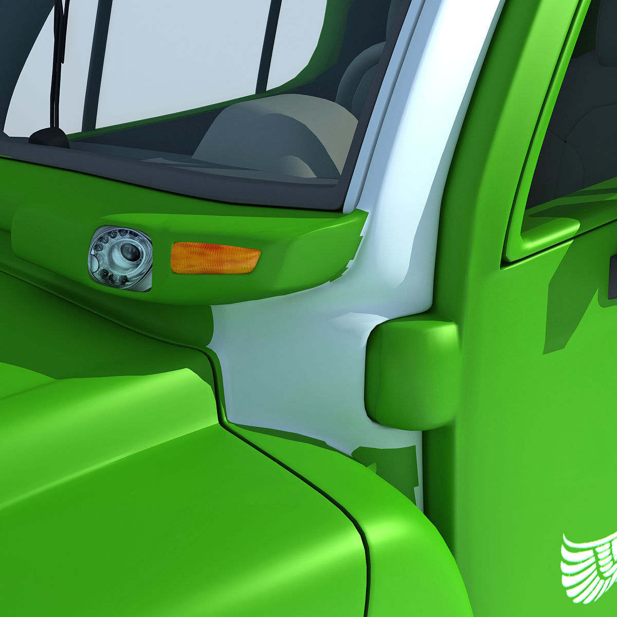 Green Fly Stand Food Truck 3D model_11