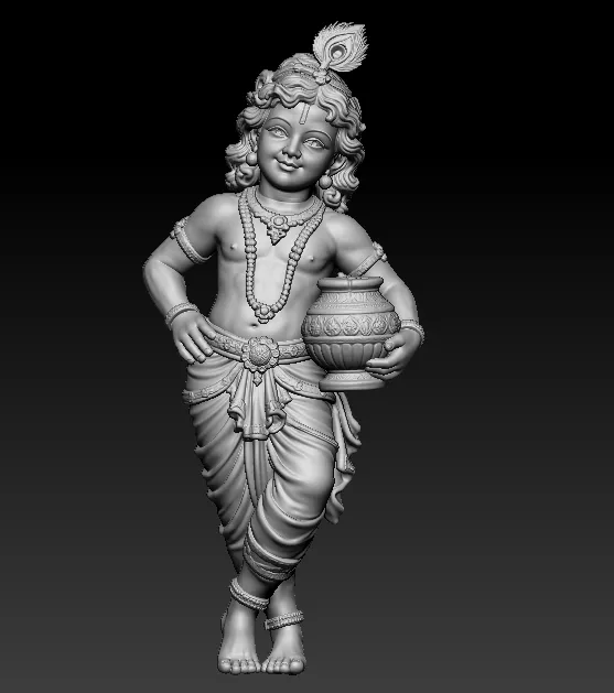 little krishna 3d unique printed model 3D print model