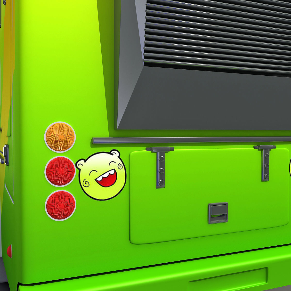 Nom Nom Green Food Truck 3D model_17