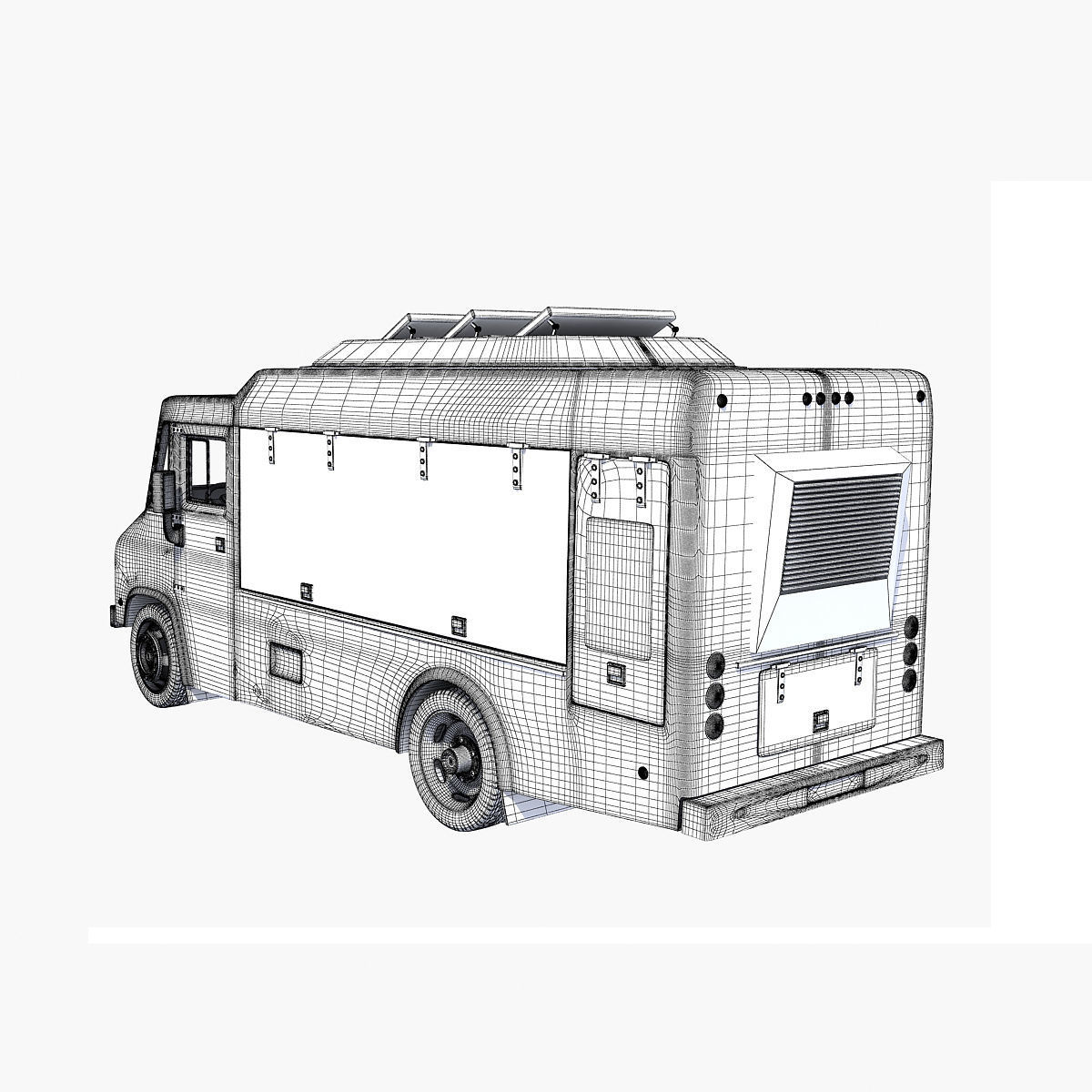 Nom Nom Green Food Truck 3D model_22