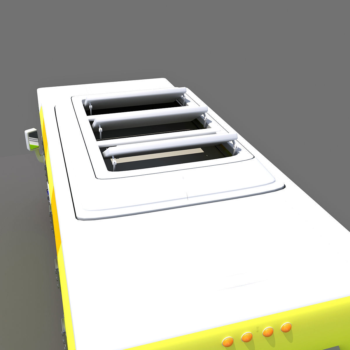 Nom Nom Green Food Truck 3D model_12