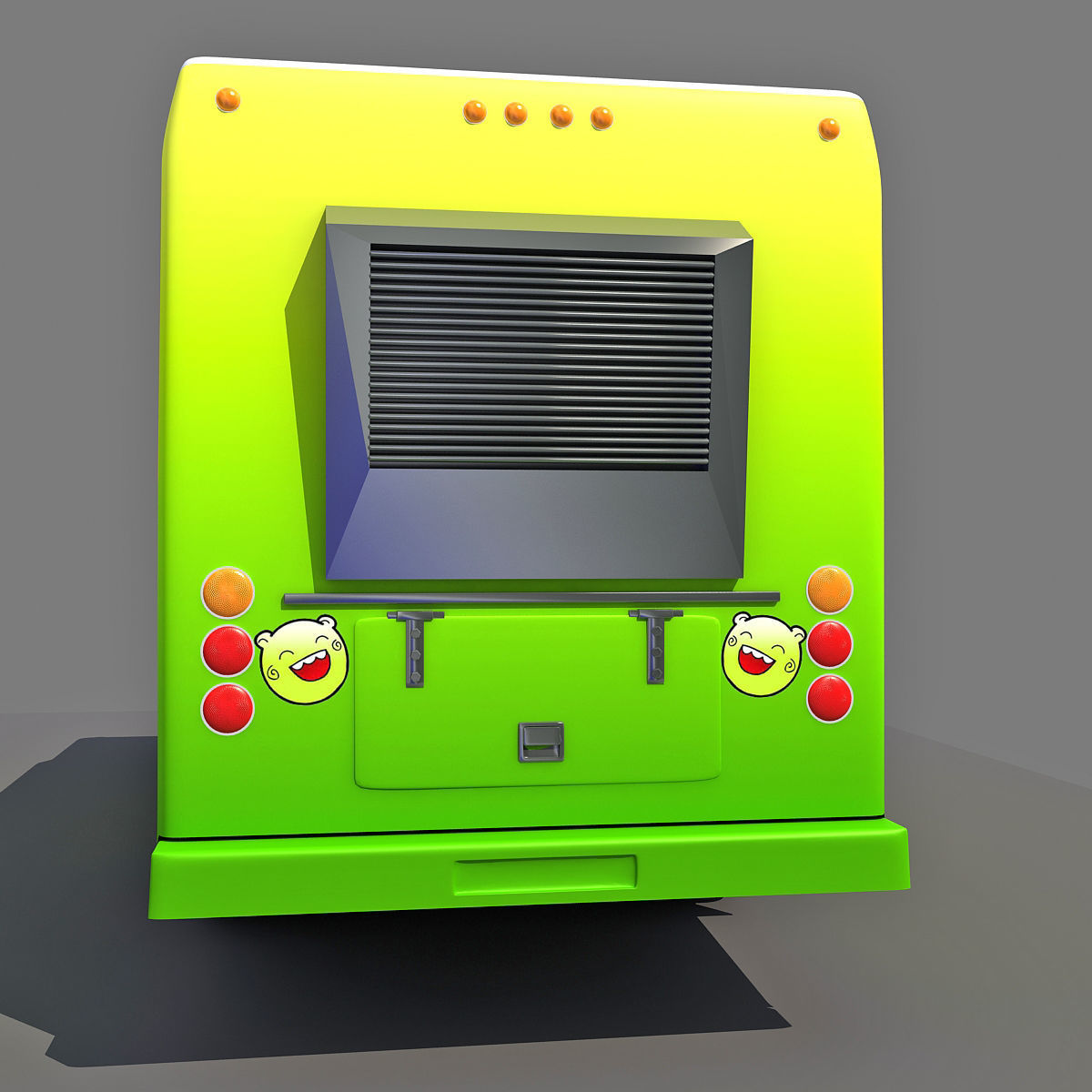 Nom Nom Green Food Truck 3D model_7