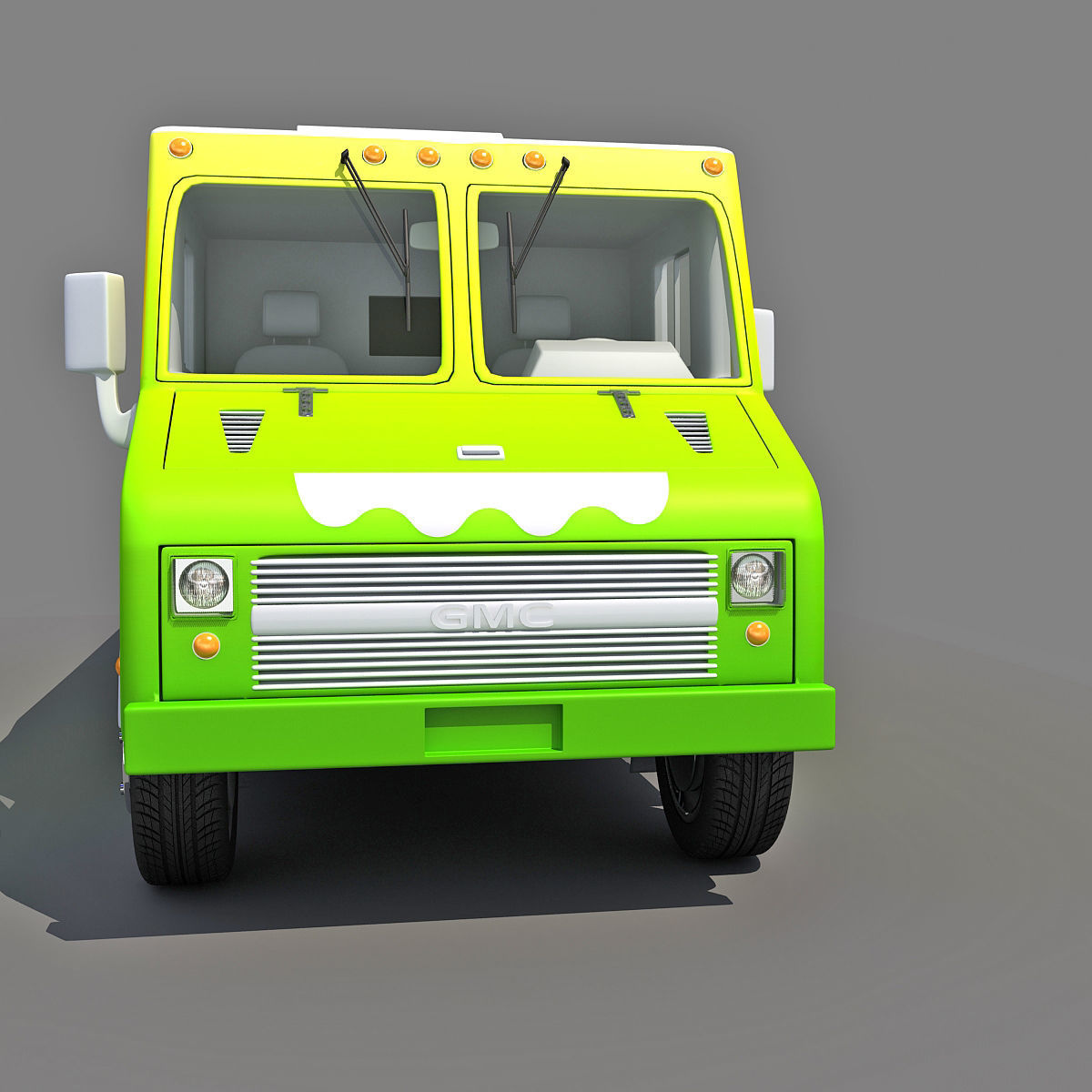 Nom Nom Green Food Truck 3D model_3