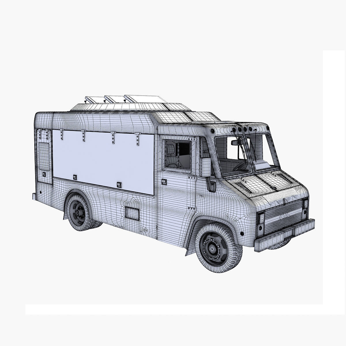 Nom Nom Green Food Truck 3D model_19