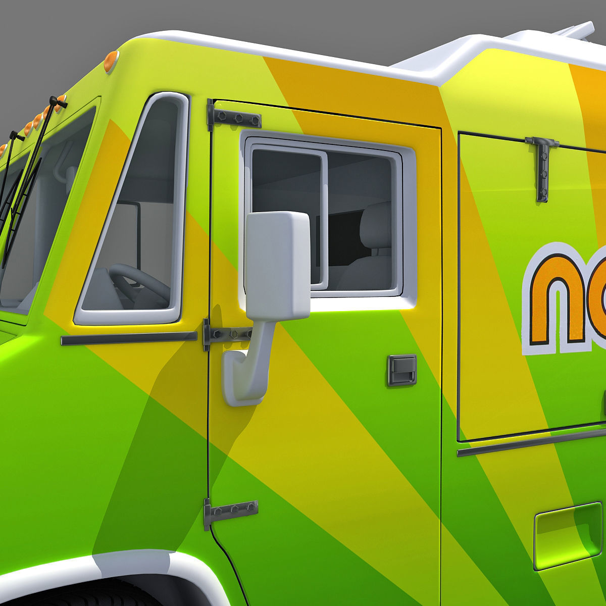 Nom Nom Green Food Truck 3D model_15