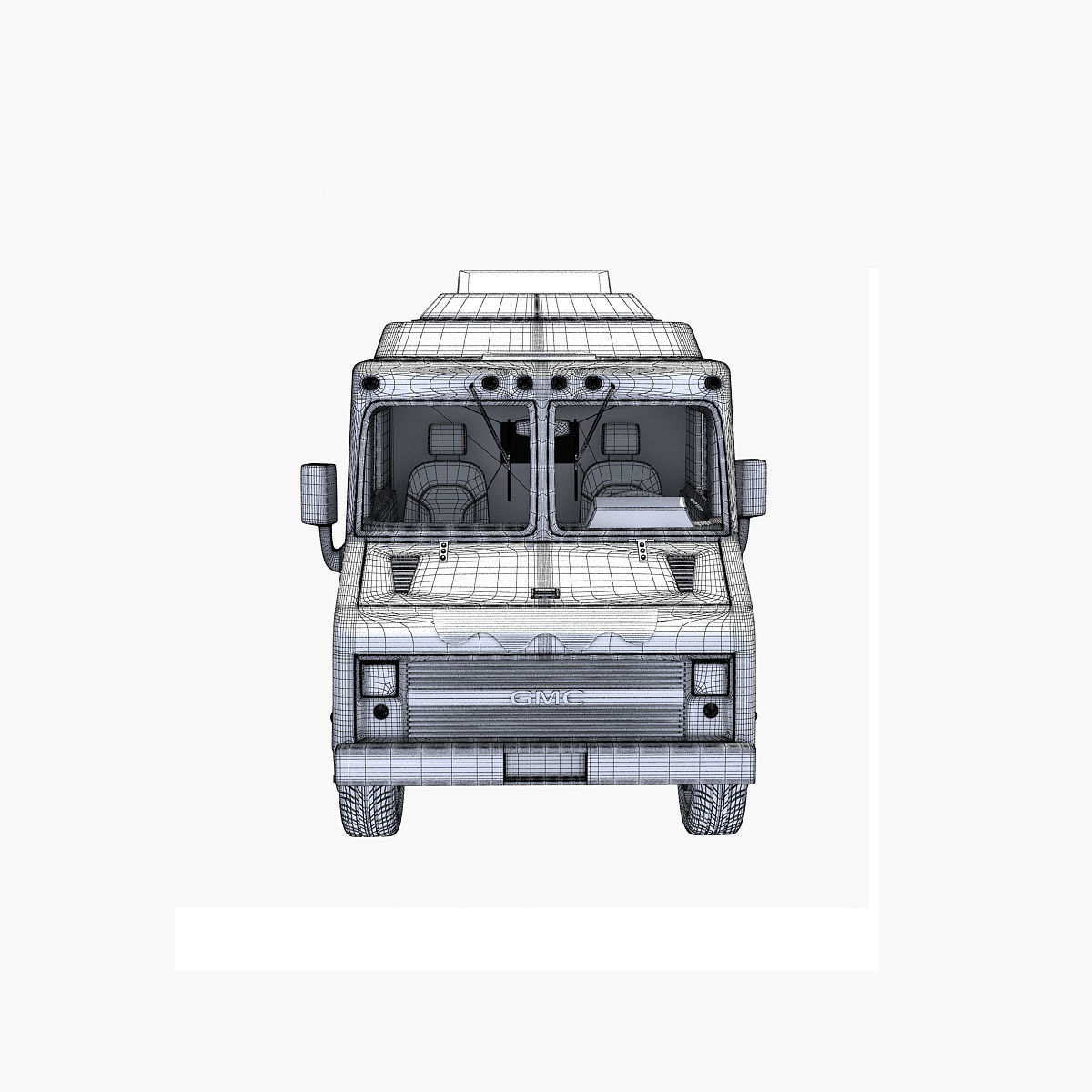 Nom Nom Green Food Truck 3D model_23