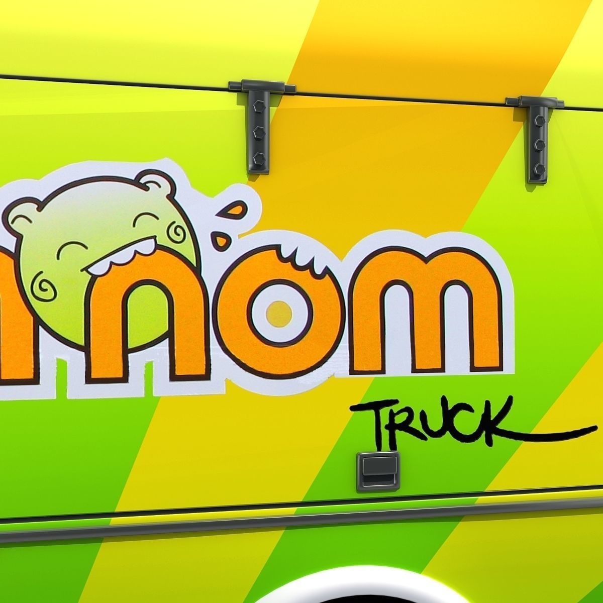 Nom Nom Green Food Truck 3D model_13