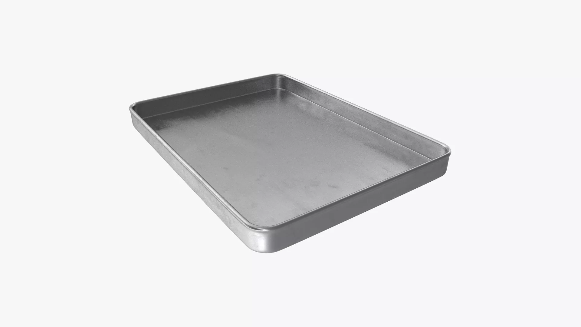Stainless Tray Low-poly 3D model