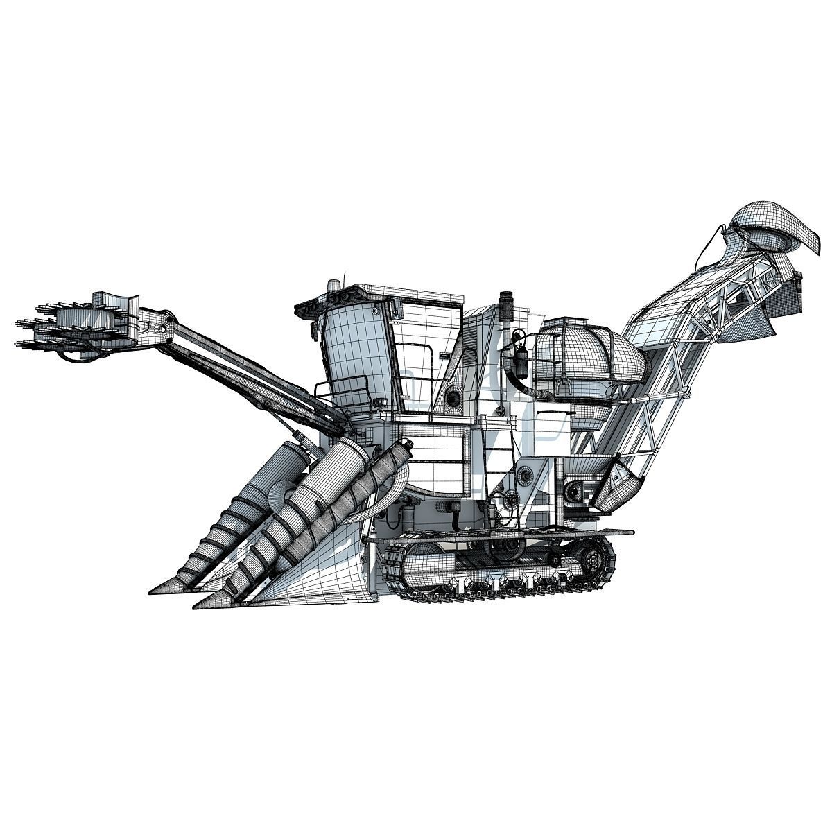 Farm Combine Collection 3D model_46