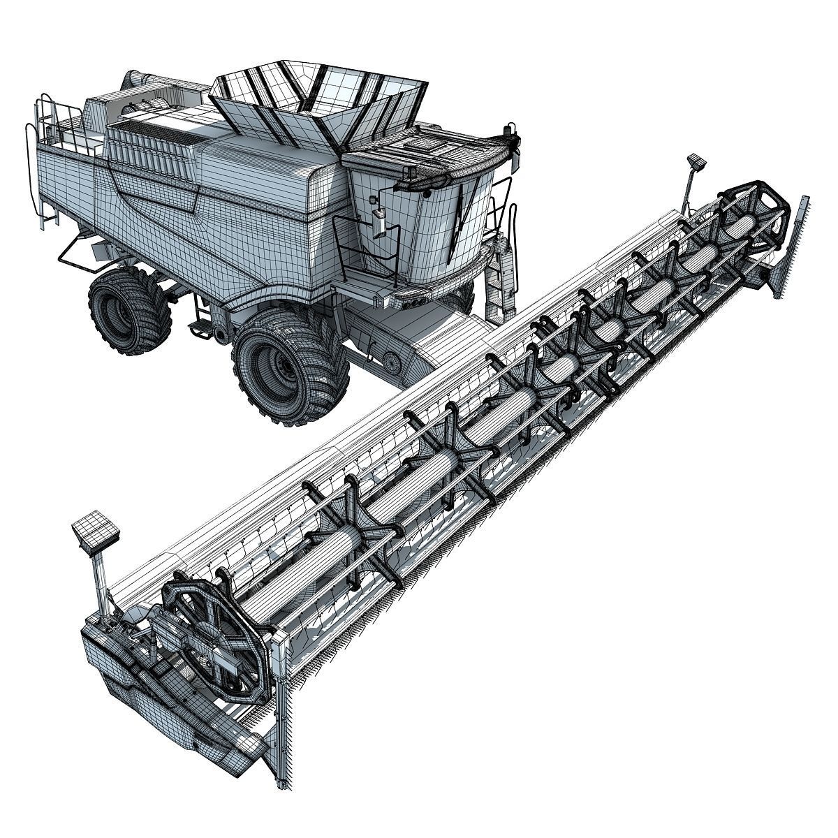 Farm Combine Collection 3D model_51