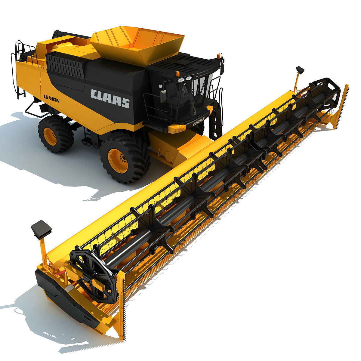 Farm Combine Collection 3D model_34