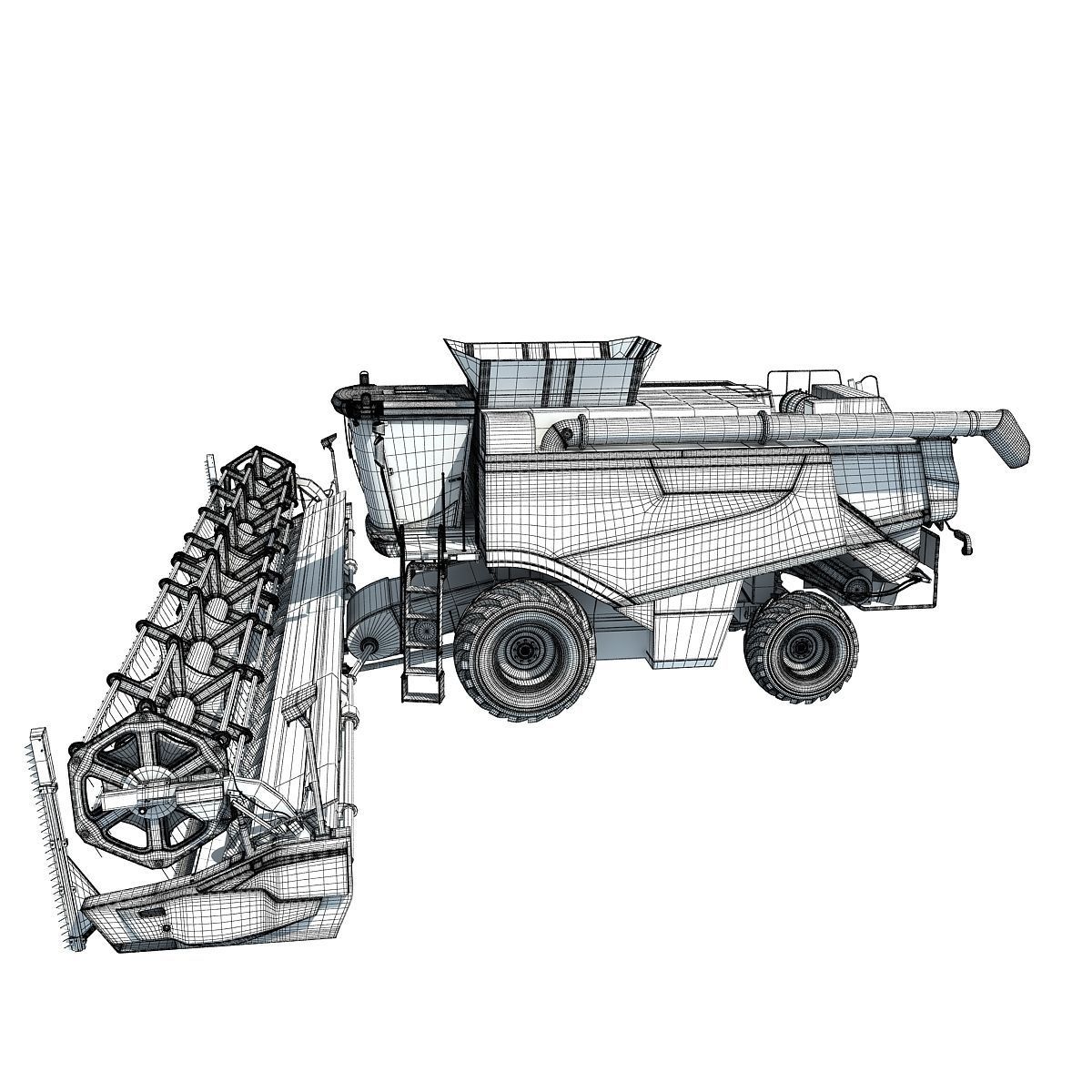 Farm Combine Collection 3D model_45