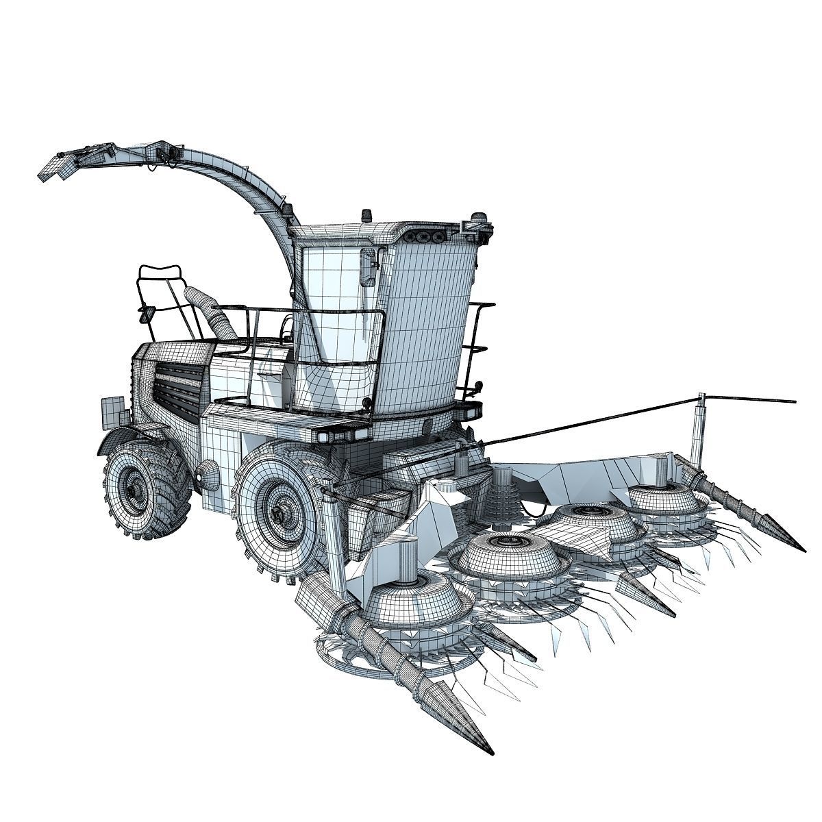 Farm Combine Collection 3D model_52