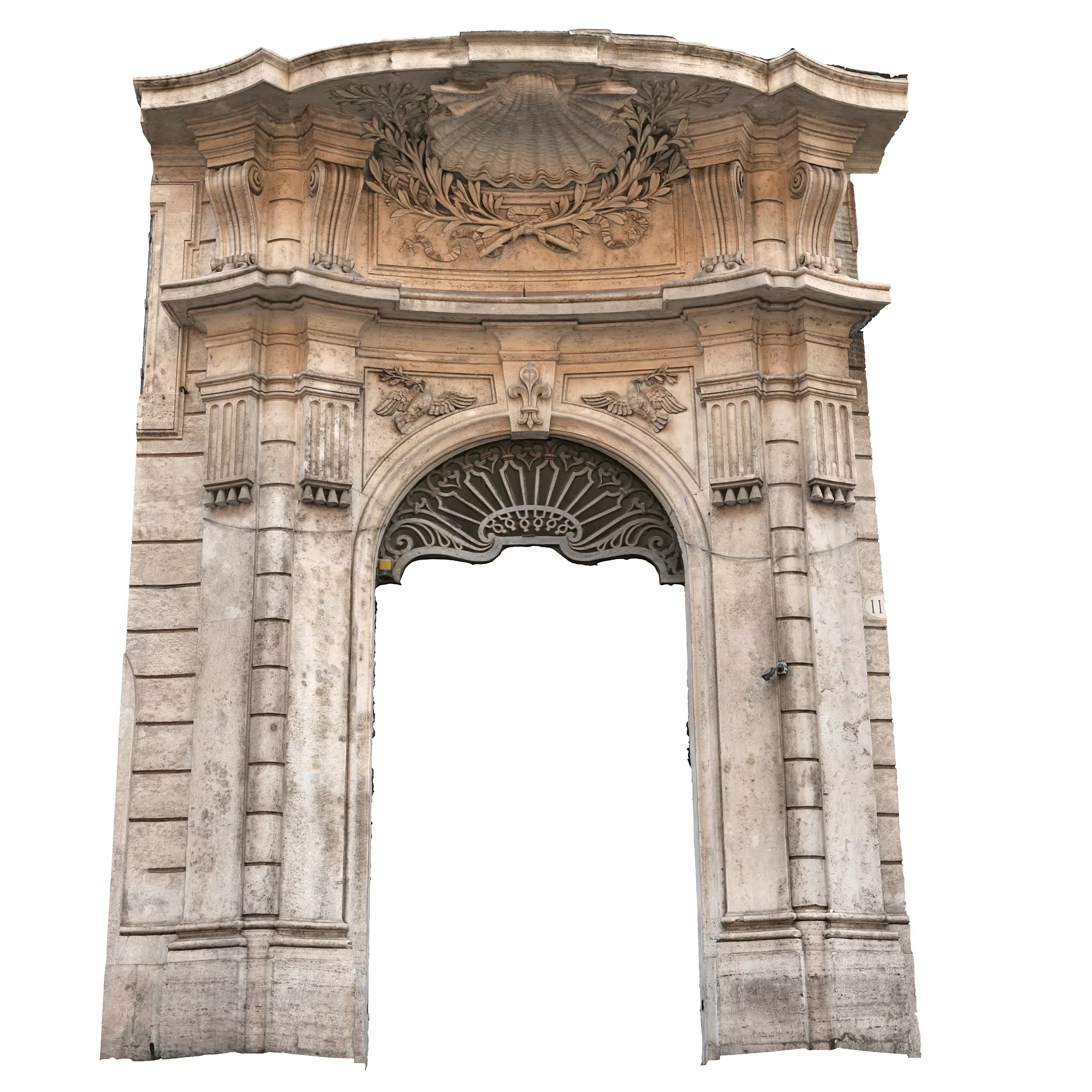 Ancient Roman Gate Low-poly 3D model