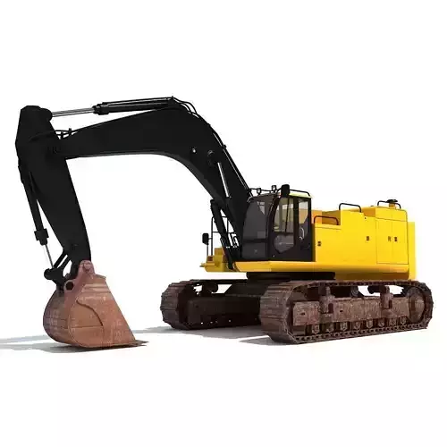 Yellow Excavator 3D model