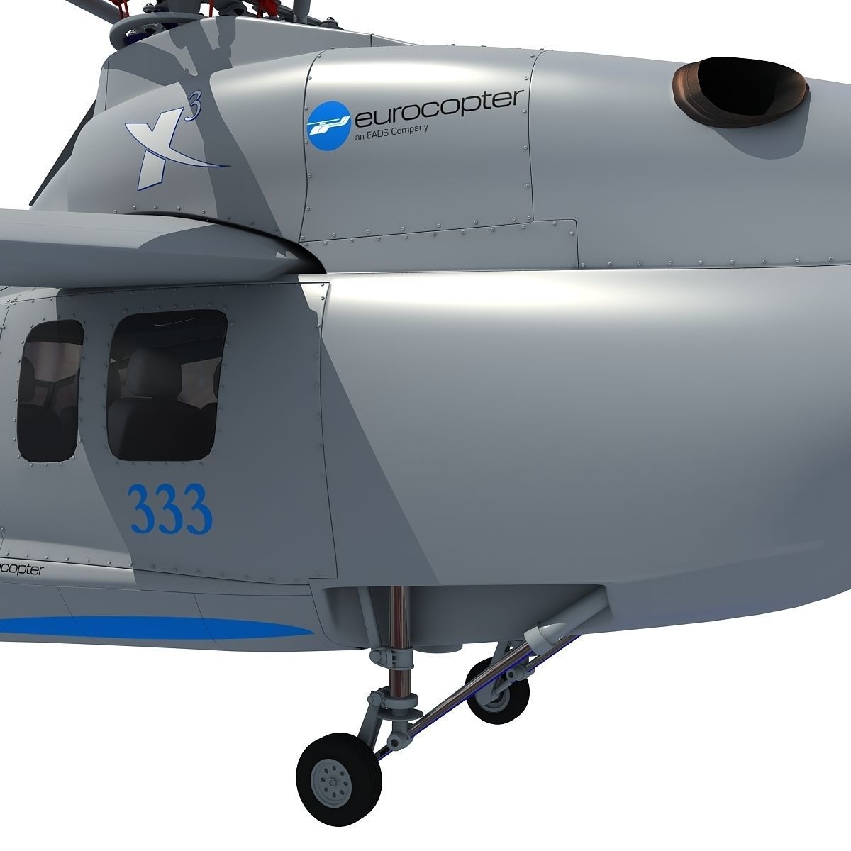 Eurocopter X3 Helicopter 3D model_14
