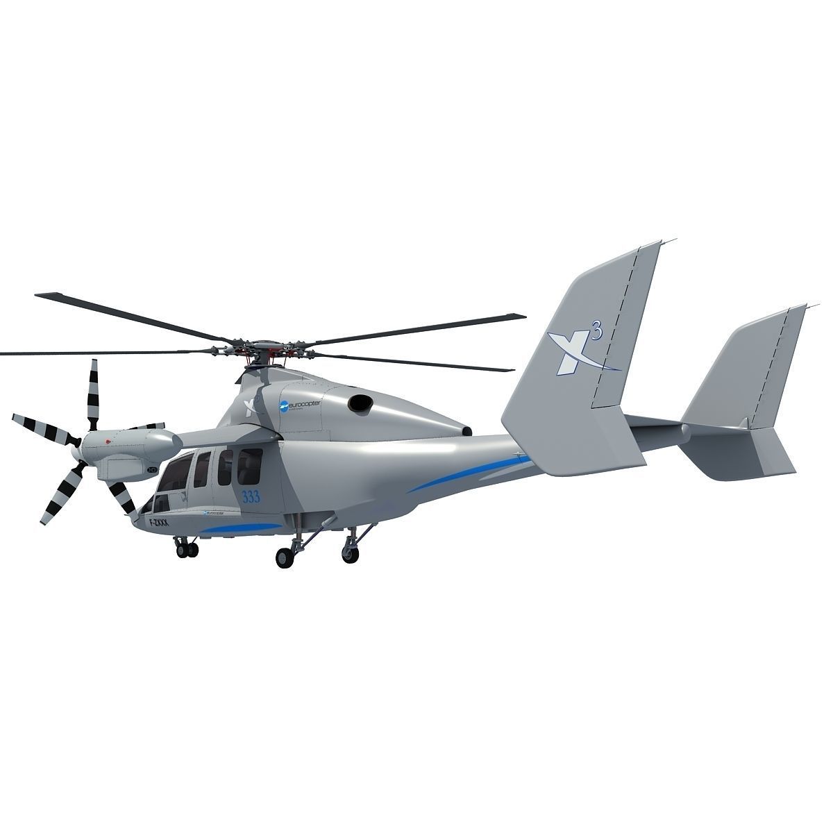 Eurocopter X3 Helicopter 3D model_3