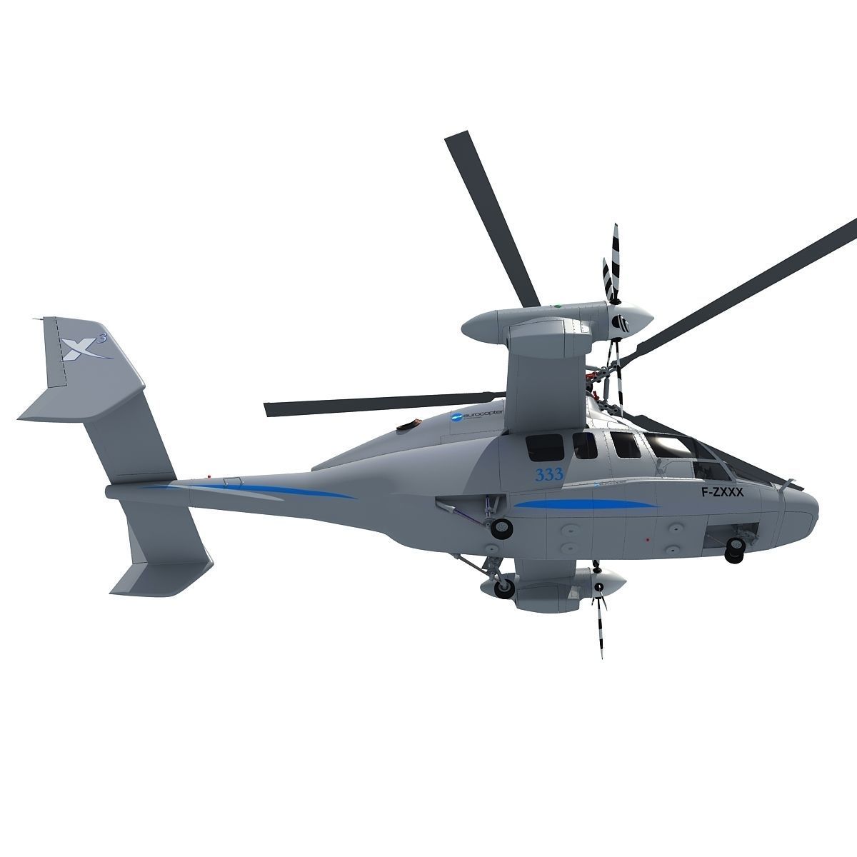 Eurocopter X3 Helicopter 3D model_8