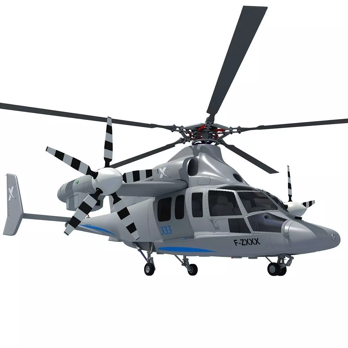 Eurocopter X3 Helicopter 3D model_0